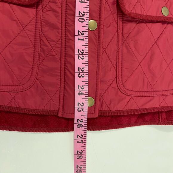 Talbots Quilted Chore Vest Women M Red Old Money Country Barn Adjustable Waist - Picture 10 of 10